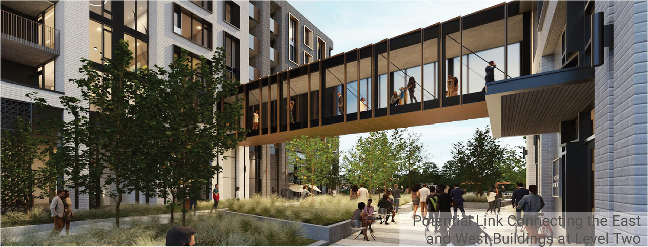 Rendering of building from page 29 of the file '2024-07-22 - Design Brief - D07-12-23-0019'