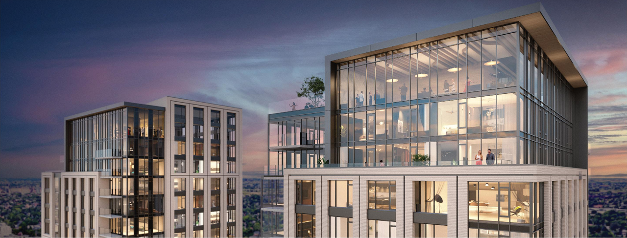 Rendering of building from page 29 of the file '2024-07-22 - Design Brief - D07-12-23-0019'