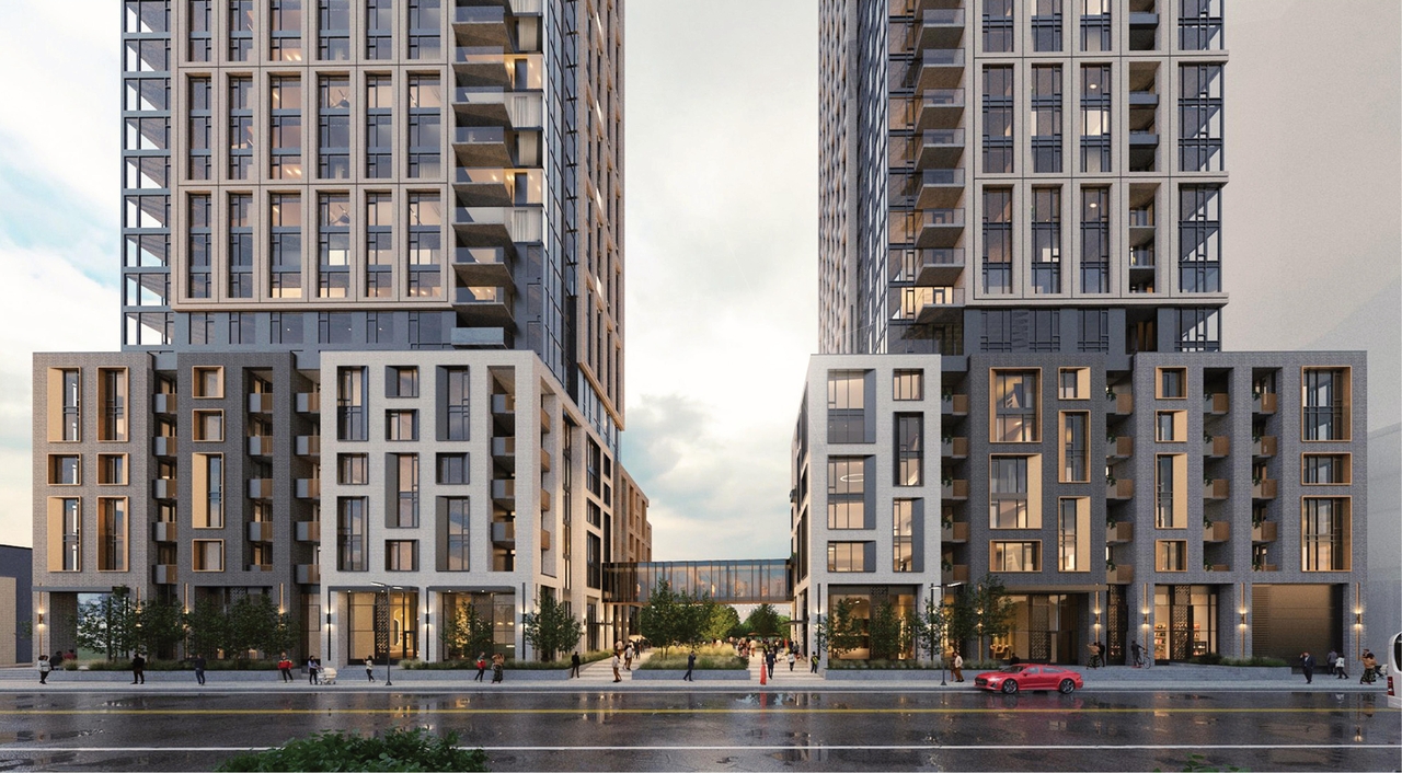 Rendering of building from page 29 of the file '2024-07-22 - Design Brief - D07-12-23-0019'