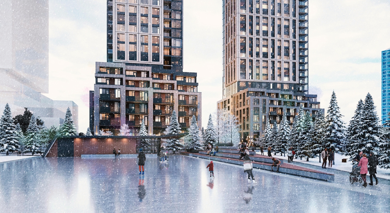 Rendering of building from page 31 of the file '2024-07-22 - Design Brief - D07-12-23-0019'