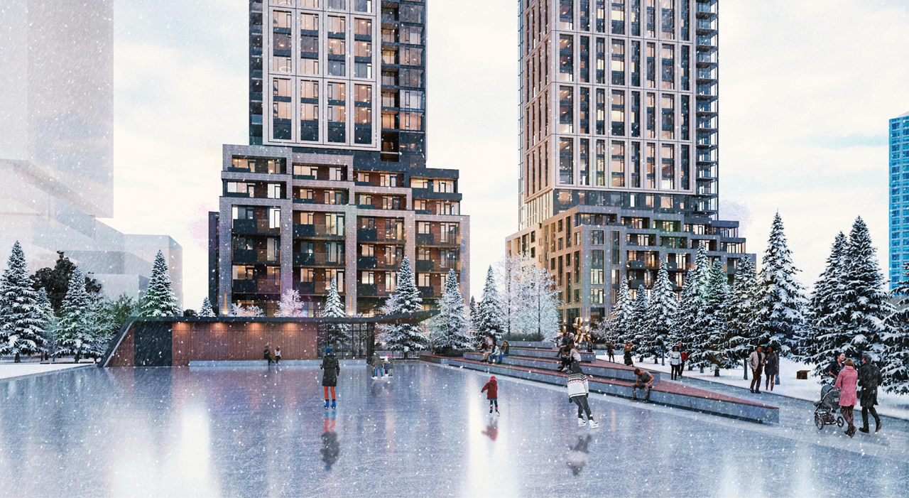 Rendering of building from page 31 of the file '2024-07-22 - Design Brief - D07-12-23-0019'