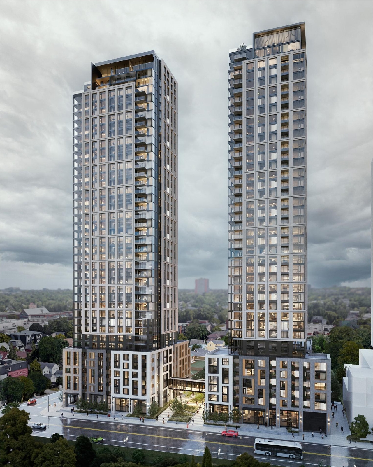 Rendering of building from page 6 of the file '2024-07-22 - Design Brief - D07-12-23-0019'