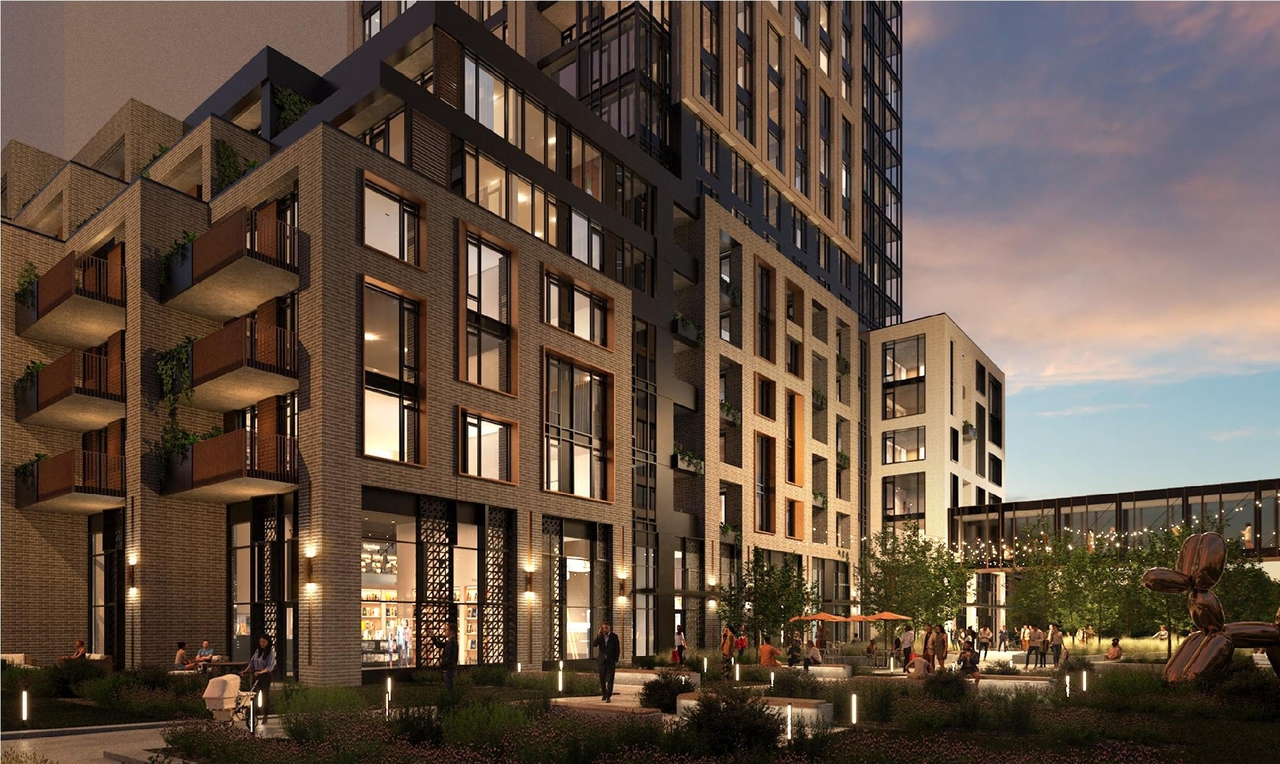 Rendering of building from page 8 of the file '2024-07-22 - Design Brief - D07-12-23-0019'