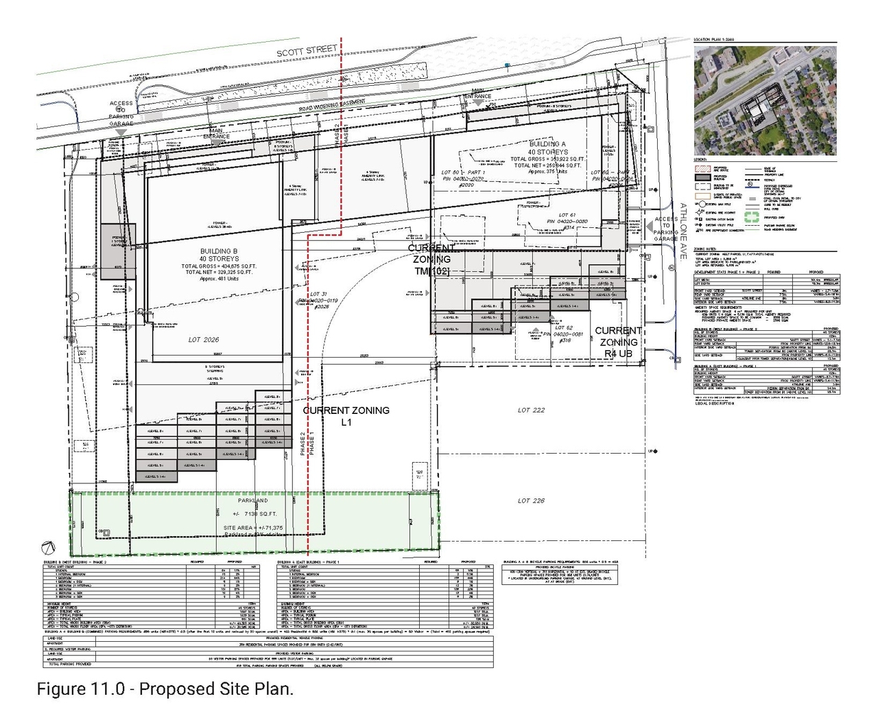 Construction site plan for project from page 5 of the file '2023-03-31 - Design Brief - D07-12-23-0019'