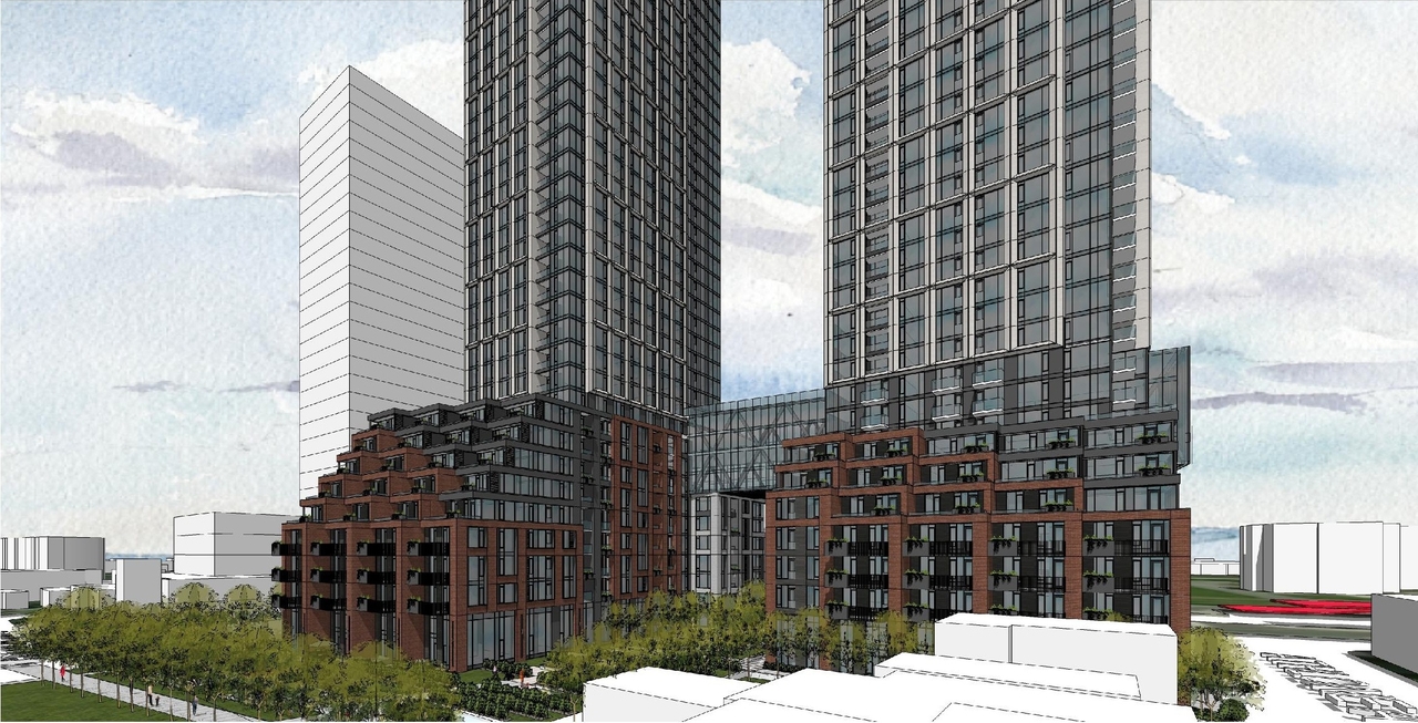 Rendering of building from page 9 of the file '2023-03-31 - Design Brief - D07-12-23-0019'