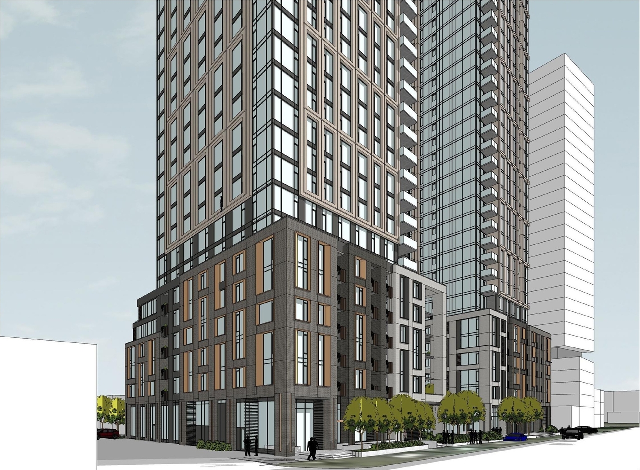 Rendering of building from page 10 of the file '2024-03-06 - Design Brief - D07-12-23-0019'