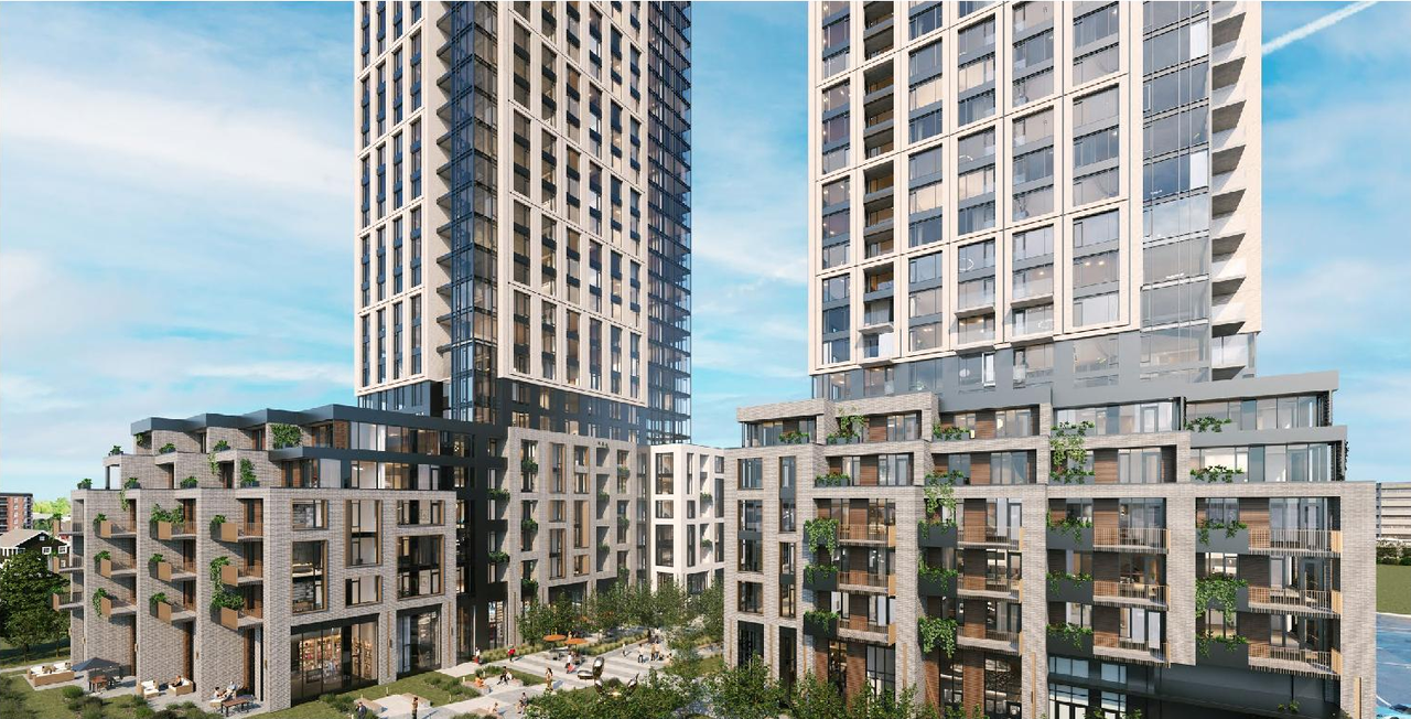 Rendering of building from page 11 of the file '2024-03-06 - Design Brief - D07-12-23-0019'