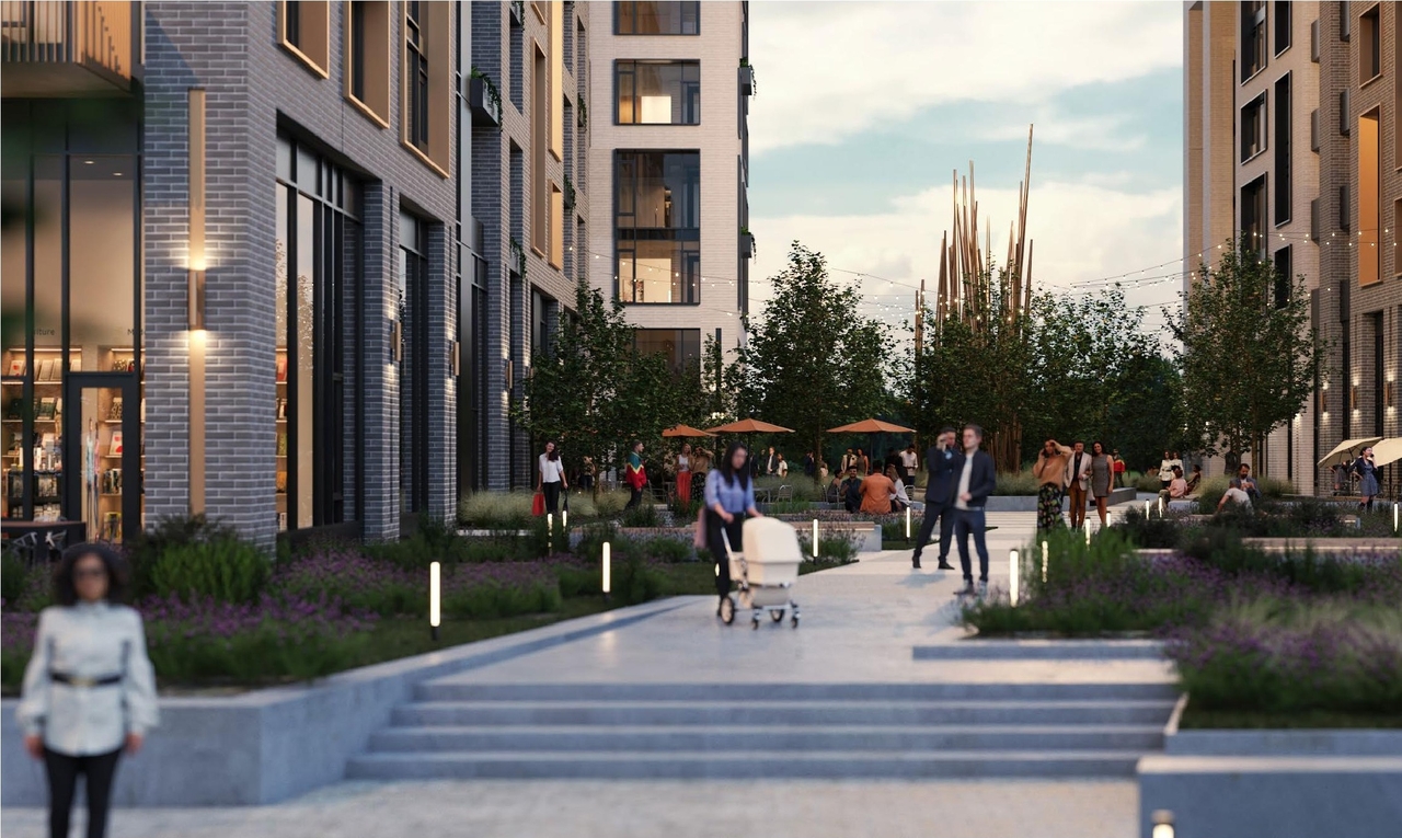 Rendering of building from page 14 of the file '2024-03-06 - Design Brief - D07-12-23-0019'