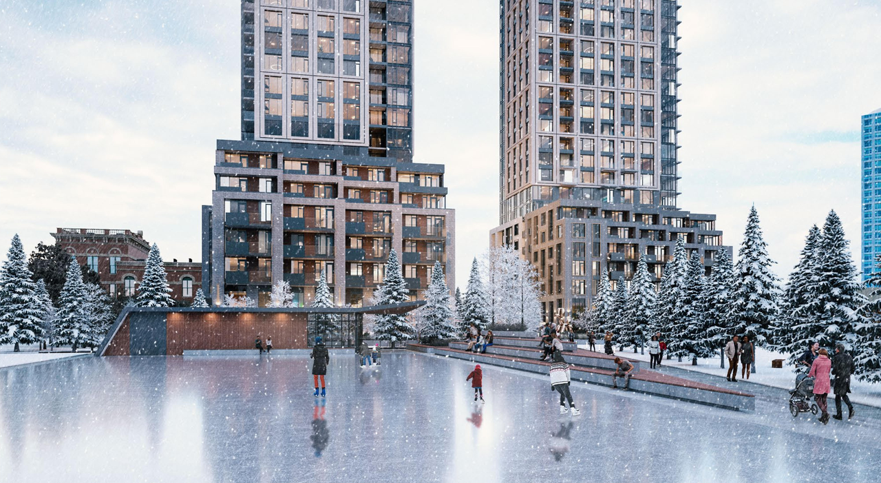 Rendering of building from page 31 of the file '2024-03-06 - Design Brief - D07-12-23-0019'