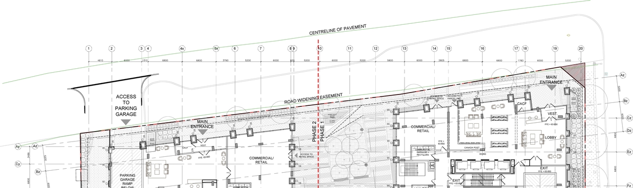 Construction site plan for project from page 5 of the file '2023-10-19 - Floor Plans - D07-12-23-0019'