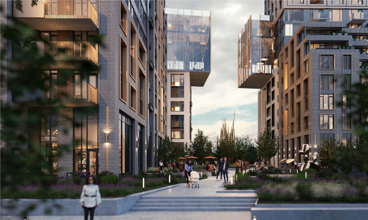 Rendering of building from page 14 of the file '2023-10-19 - Design Brief - D07-12-23-0019'