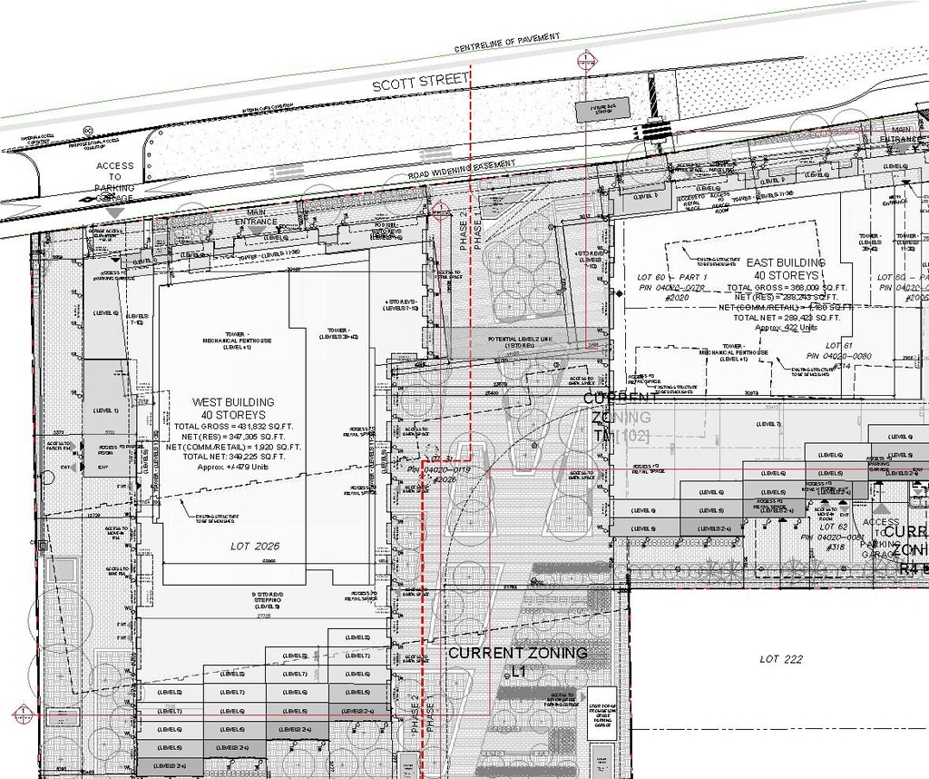 Construction site plan for project from page 18 of the file '2023-10-19 - Design Brief - D07-12-23-0019'