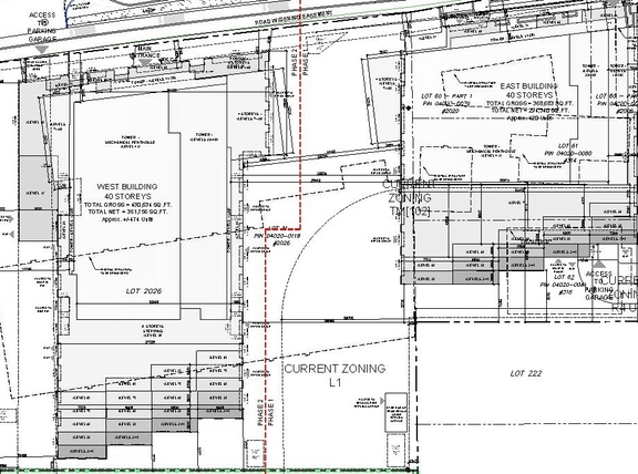 Construction site plan for project from page 23 of the file '2023-10-19 - Design Brief - D07-12-23-0019'