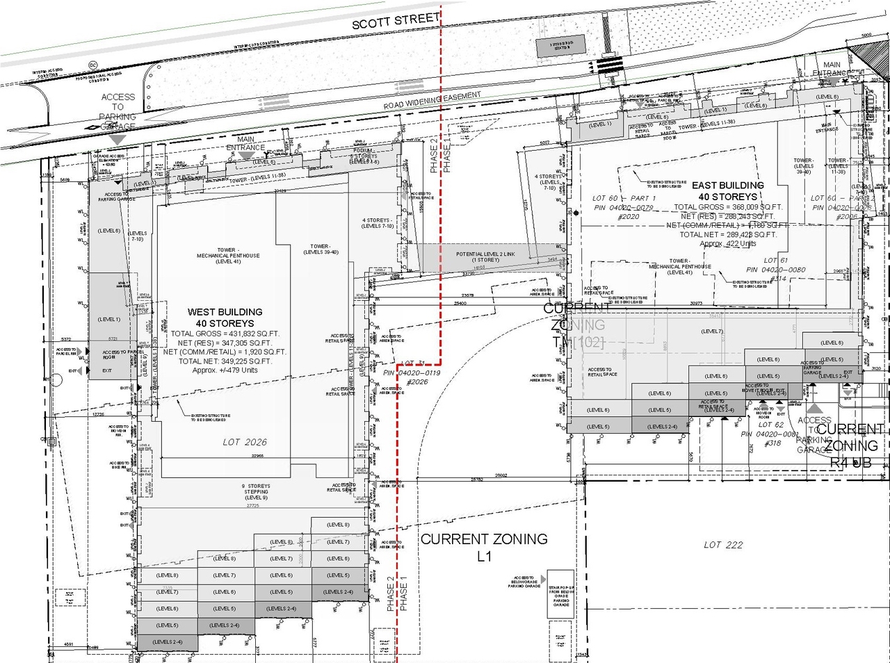 Construction site plan for project from page 5 of the file '2023-10-19 - Design Brief - D07-12-23-0019'