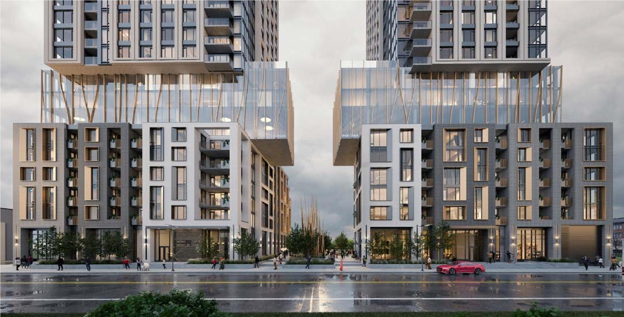 Rendering of building from page 7 of the file '2023-10-19 - Design Brief - D07-12-23-0019'