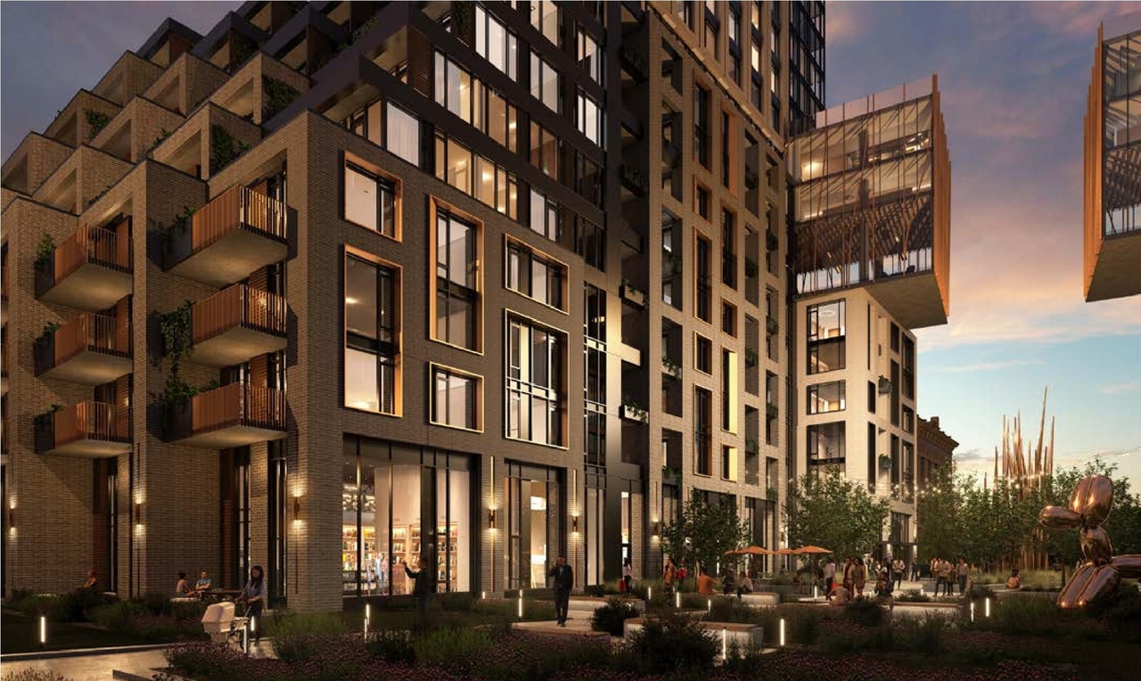 Rendering of building from page 8 of the file '2023-10-19 - Design Brief - D07-12-23-0019'