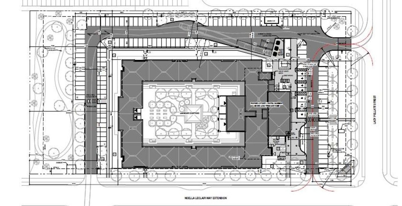 Construction site plan for project from page 9 of the file '2023-03-02 - Planning Rationale & Design Brief - D07-12-23-0025'