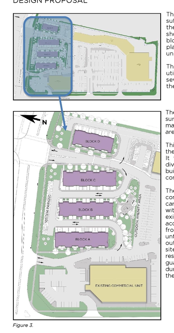 Construction site plan for project from page 4 of the file '2023-03-03 - Design Brief - D07-12-23-0026'