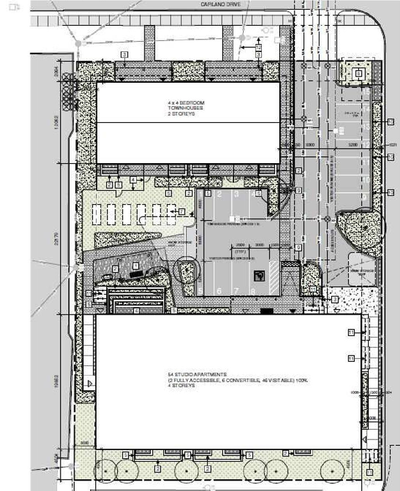 Construction site plan for project from page 9 of the file '2023-03-13 - Planning Rationale & Design Brief - D07-12-23-0028'