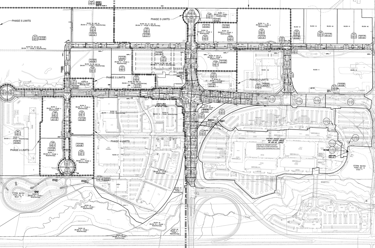 Construction site plan for project from page 43 of the file '2023-03-21- Civil Engineering Design Brief - D07-12-23-0030'