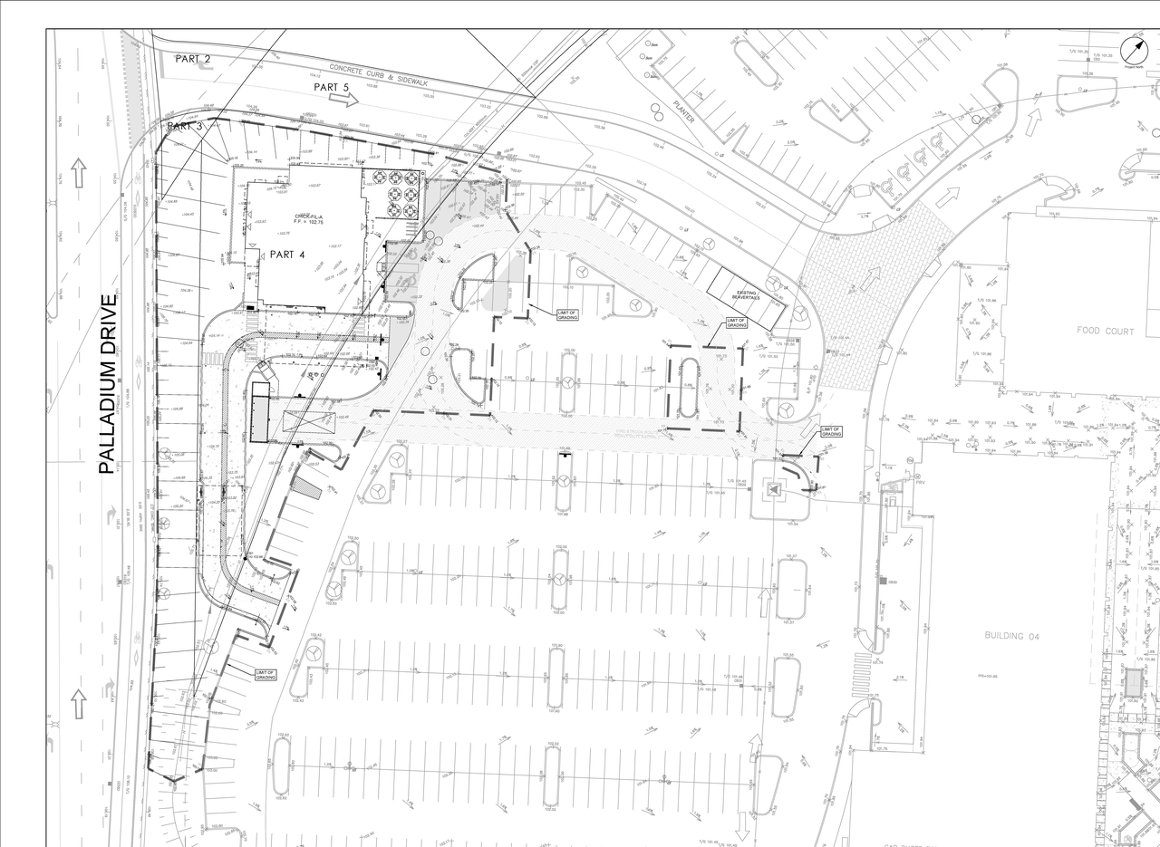 Construction site plan for project from page 48 of the file '2023-03-21- Civil Engineering Design Brief - D07-12-23-0030'