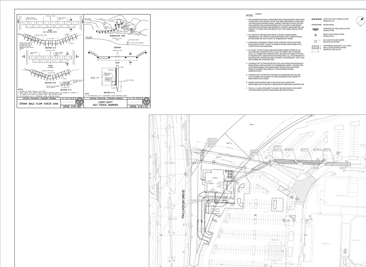 Construction site plan for project from page 49 of the file '2023-03-21- Civil Engineering Design Brief - D07-12-23-0030'