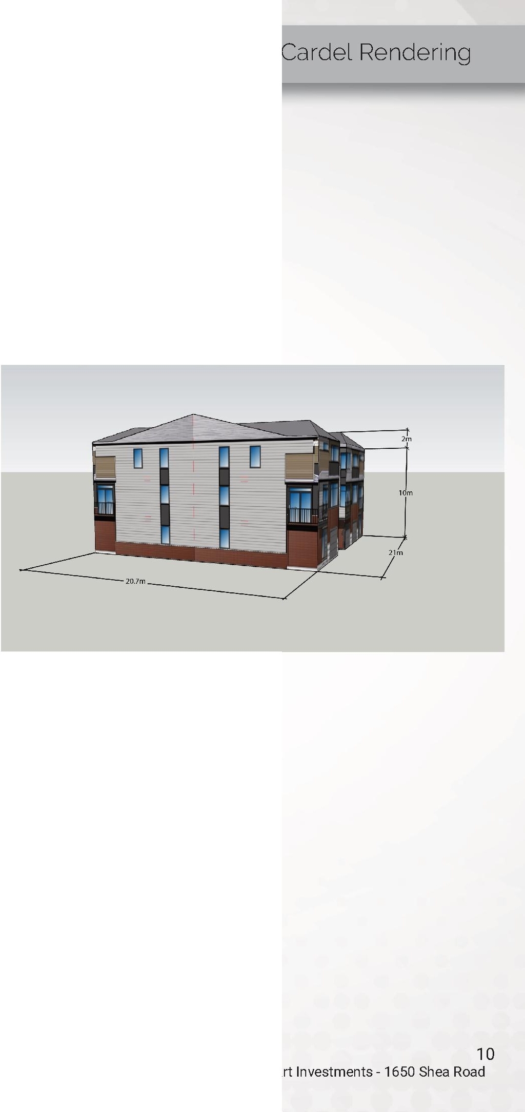 Rendering of building from page 11 of the file '2025-06-06 - Design Brief - D07-12-23-0032'