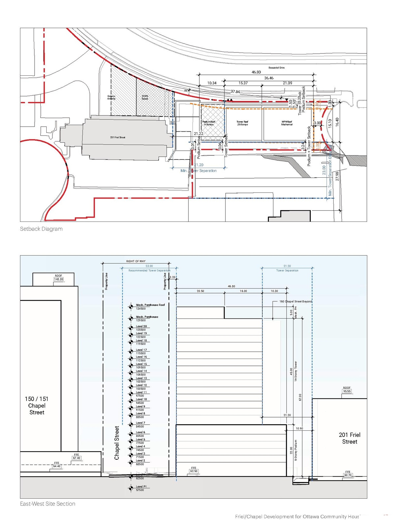 Construction site plan for project from page 18 of the file '2023-03-28 - Urban Design Brief - D07-12-23-0034'