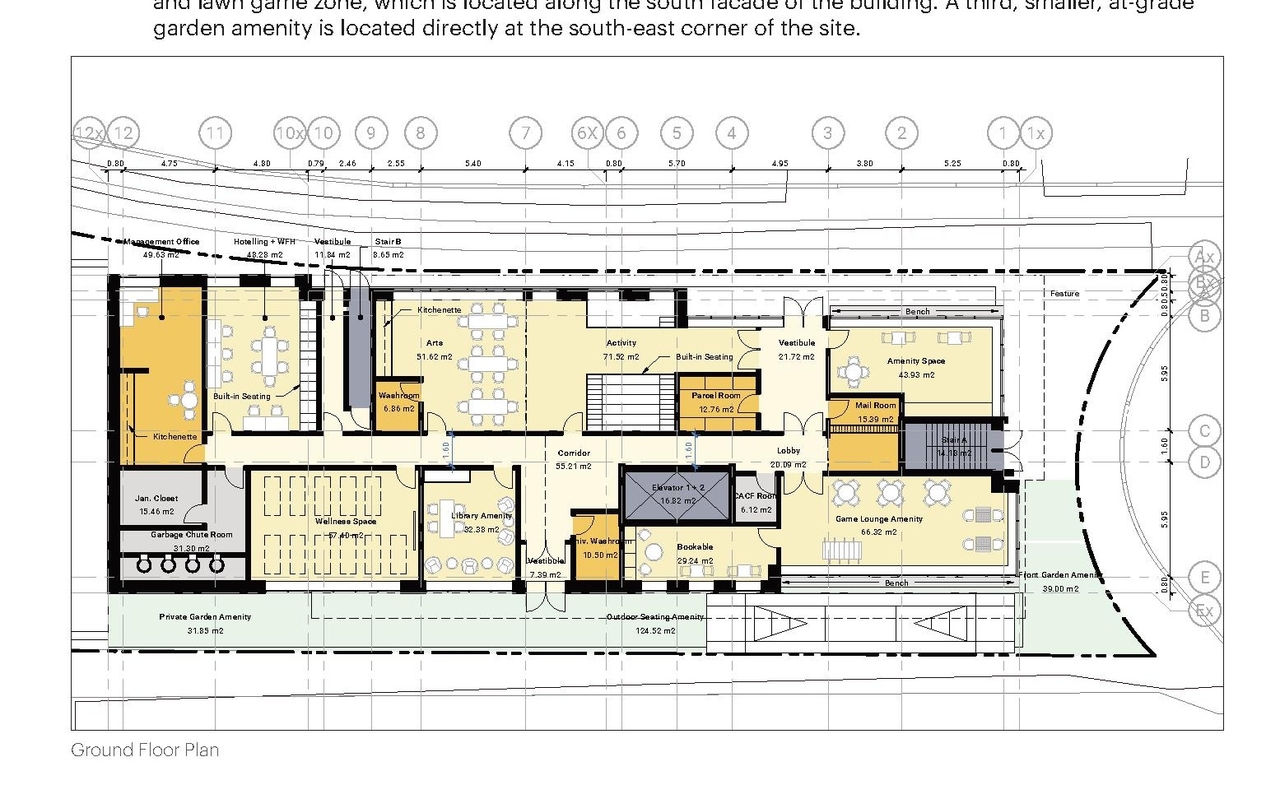 Floor plan for project from page 27 of the file '2023-03-28 - Urban Design Brief - D07-12-23-0034'