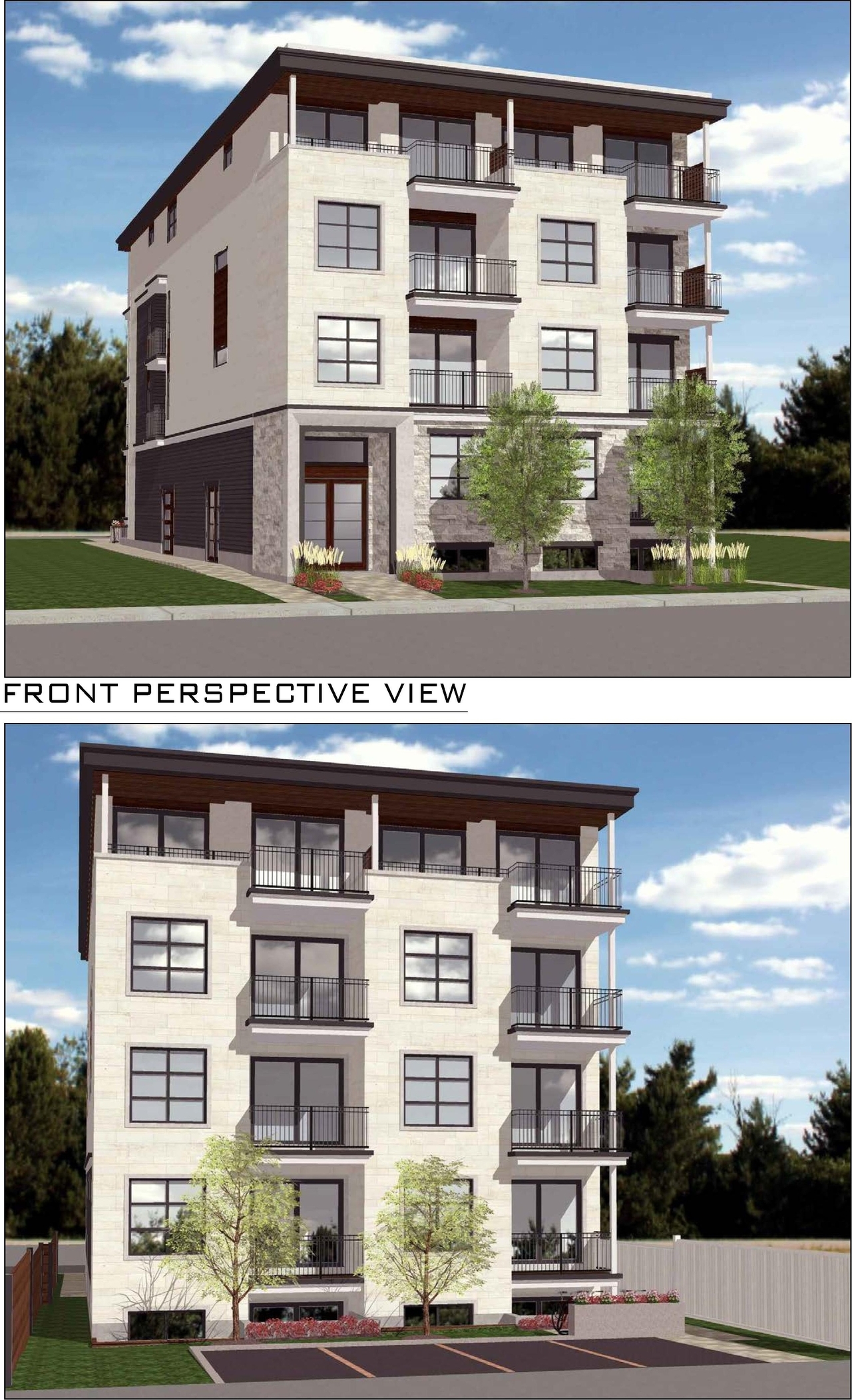 Rendering of building from page 2 of the file '2023-03-28 - Elevations-3D Rendering and Perspective Views - D07-12-23-0036'