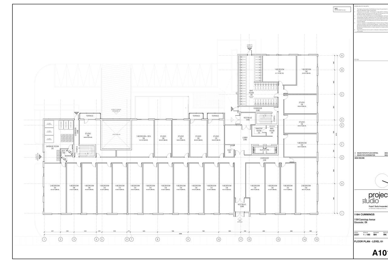 Construction site plan for project from page 2 of the file '2023-05-01 - FLOOR PLANS - D07-12-23-0044'