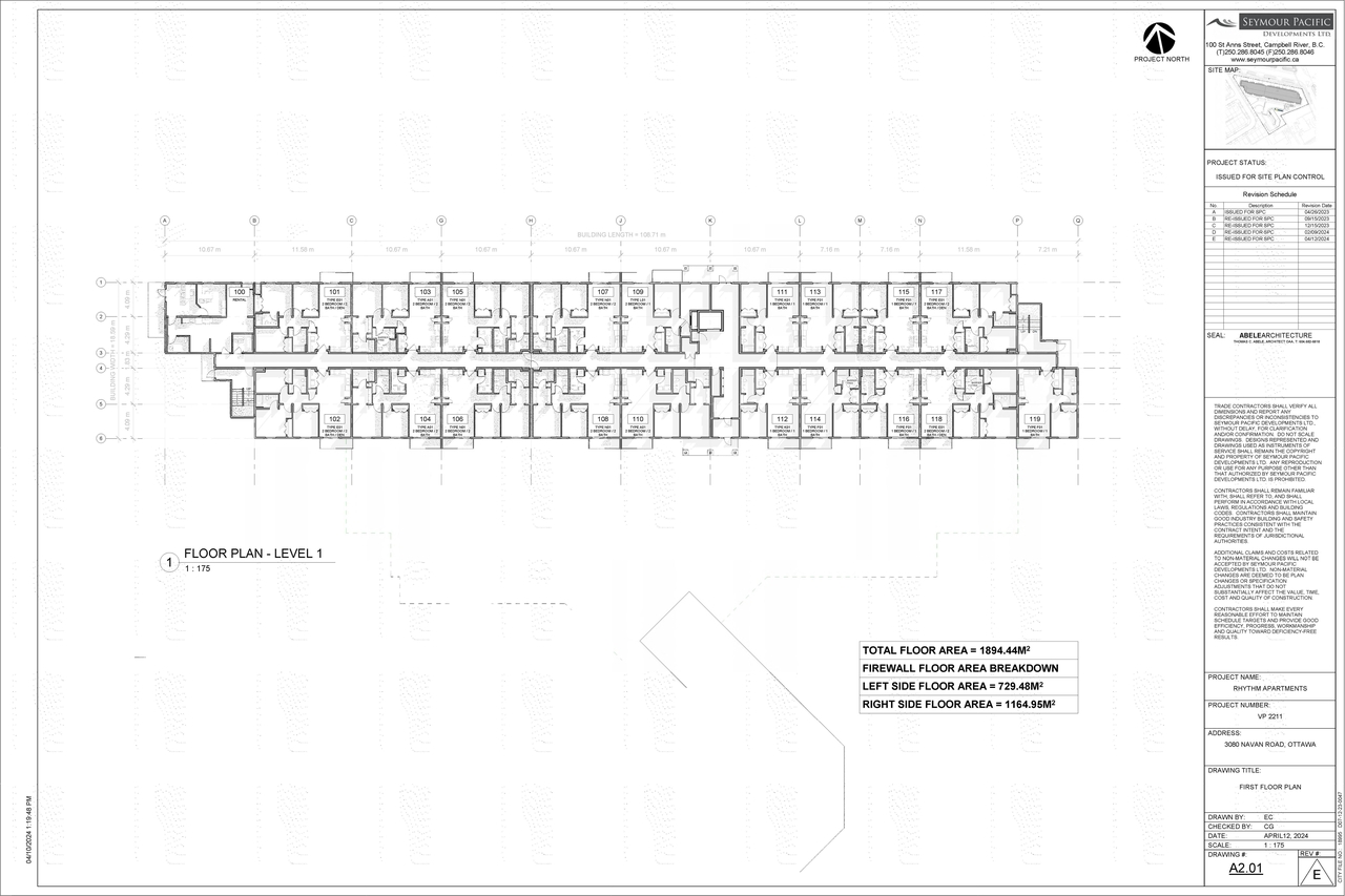 Floor plan for project from page 1 of the file '2024-05-10 - FIRST FLOOR PLAN - D07-12-23-0047'