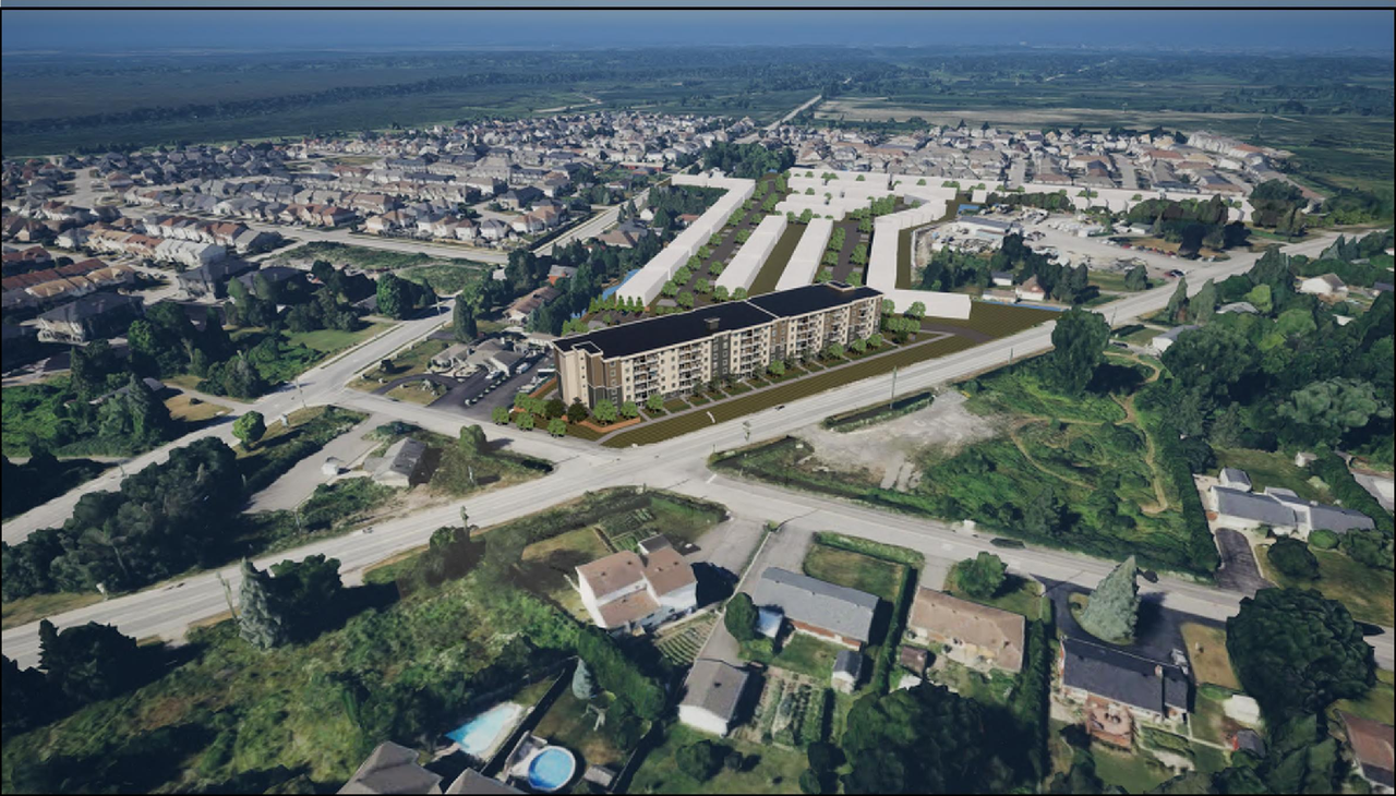Rendering of building from page 1 of the file '2024-05-10 - SURROUNDING AREA PERSPECTIVE - D07-12-23-0047'