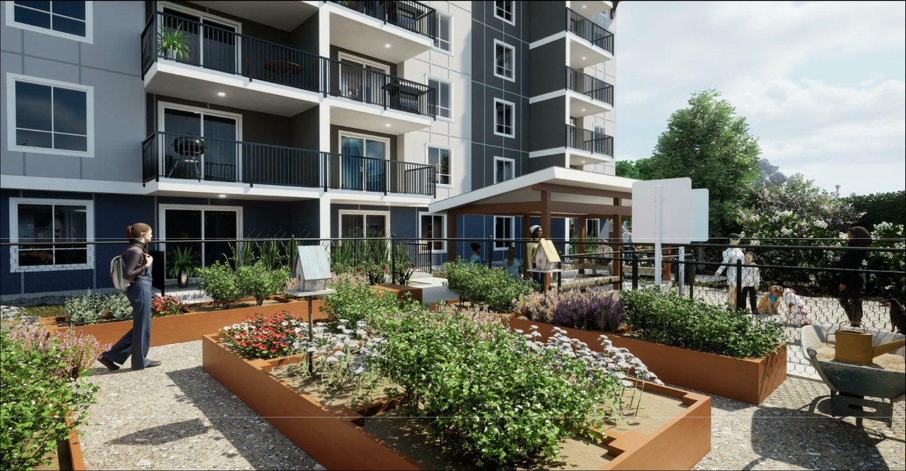 Rendering of building from page 1 of the file '2023-05-10 - ONSITE PERSPECTIVE - D07-12-23-0047'