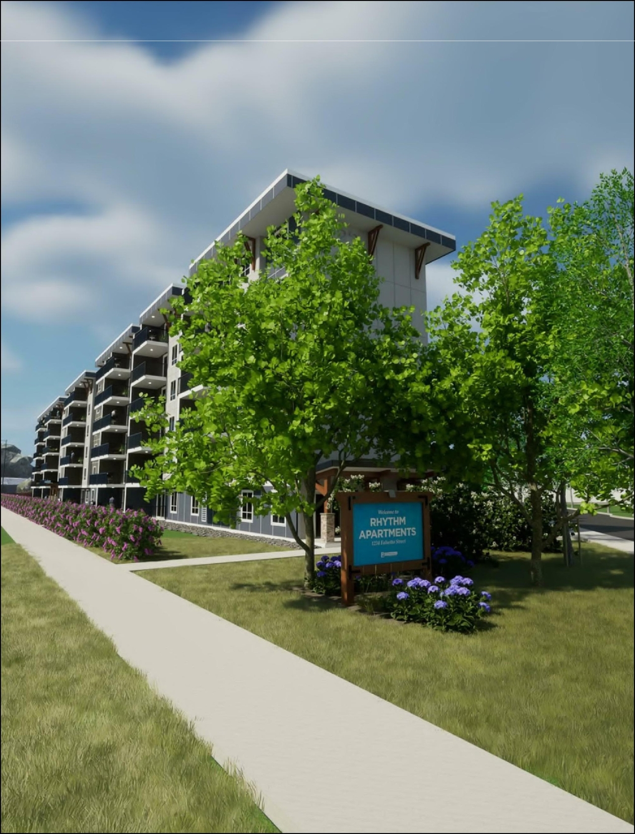 Rendering of building from page 1 of the file '2023-05-10 - SITE PERSPECTIVE - D07-12-23-0047 (2)'
