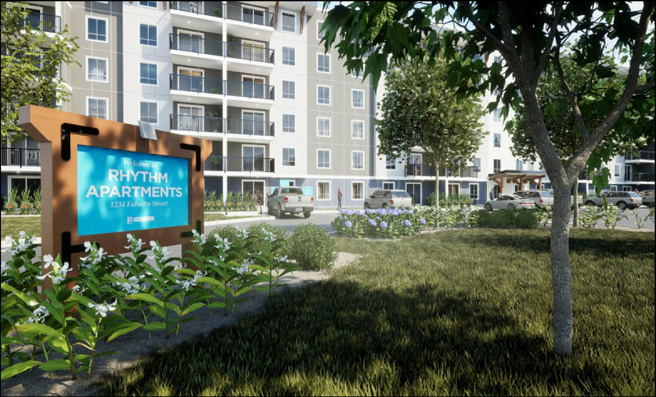 Rendering of building from page 1 of the file '2023-12-19 - ONSITE PERSPECTIVE - D07-12-23-0047'
