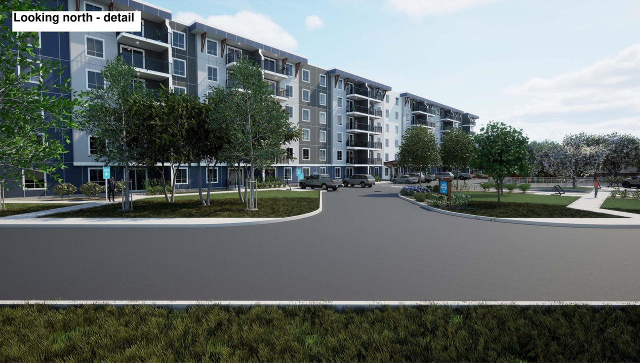 Rendering of building from page 16 of the file '2023-12-19 - DESIGN BRIEF - D07-12-23-0047'