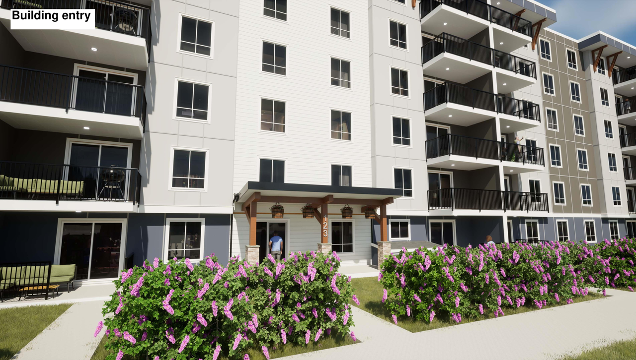 Rendering of building from page 17 of the file '2023-12-19 - DESIGN BRIEF - D07-12-23-0047'