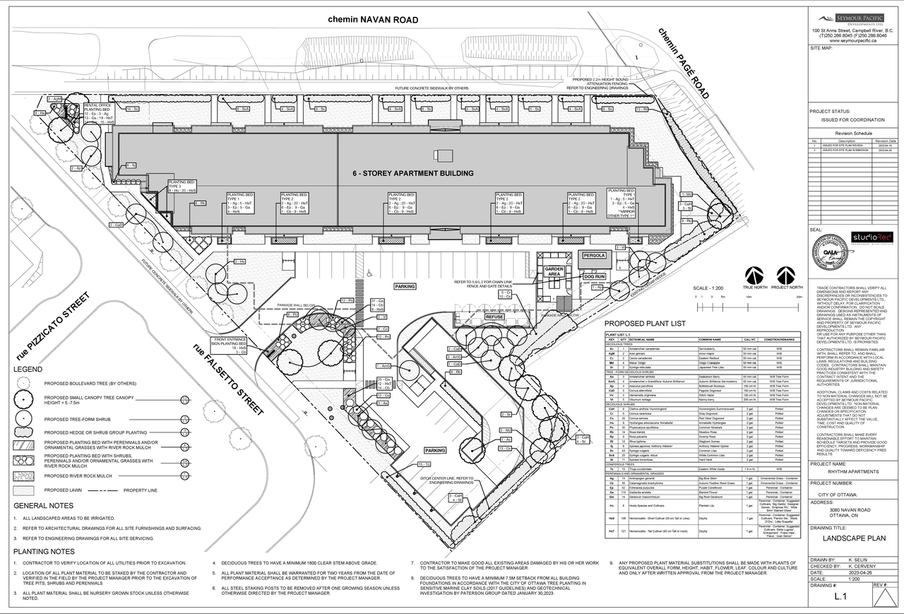 Construction site plan for project from page 22 of the file '2023-12-19 - DESIGN BRIEF - D07-12-23-0047'