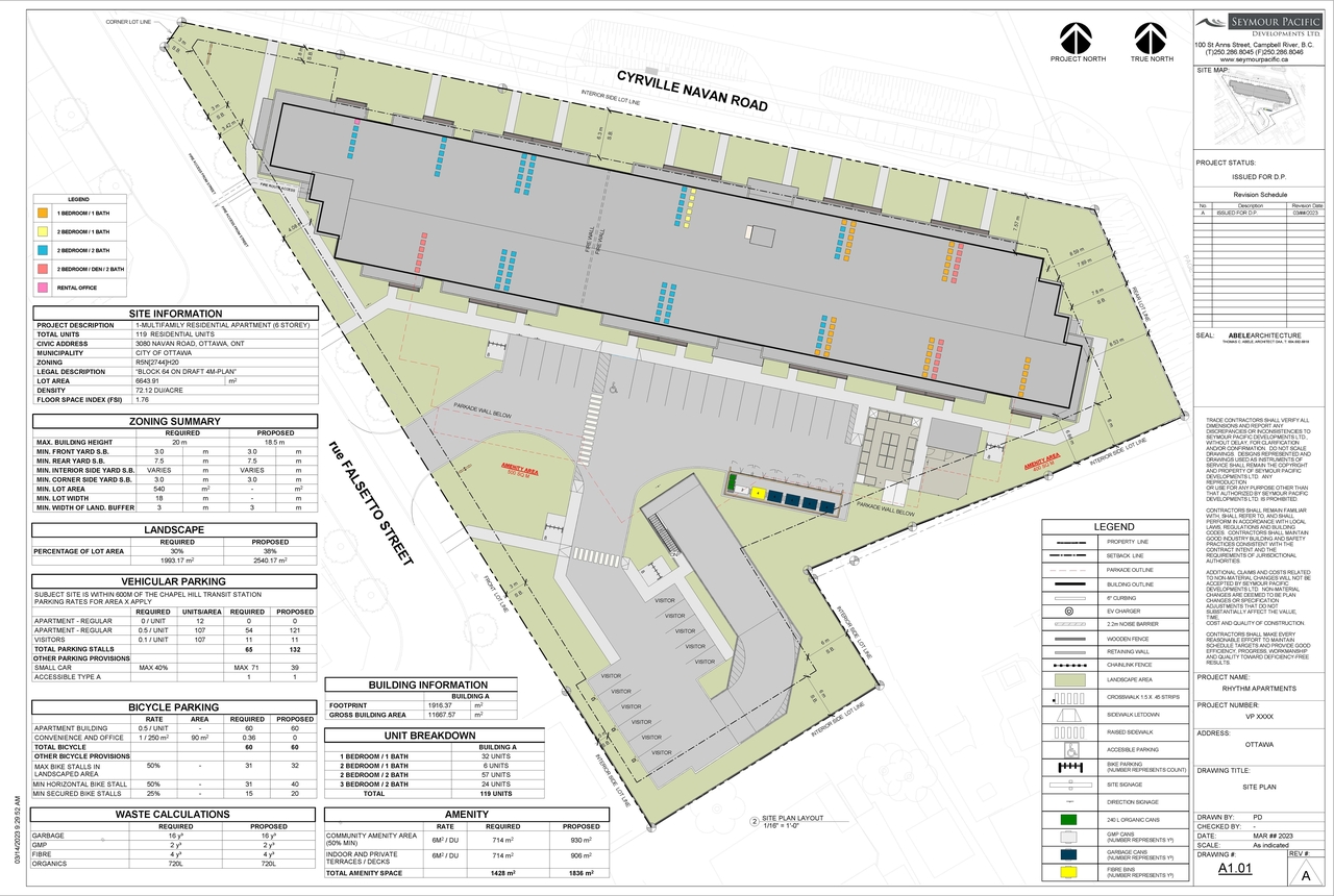 Construction site plan for project from page 4 of the file '2023-12-19 - DESIGN BRIEF - D07-12-23-0047'