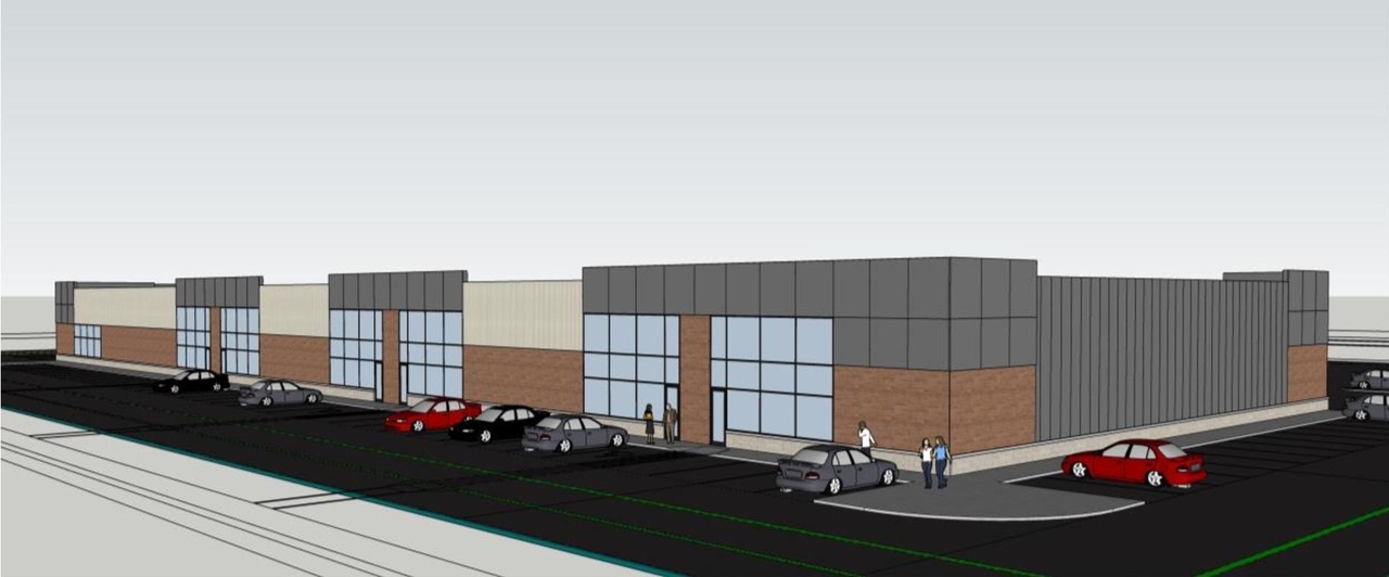 Rendering of building from page 9 of the file '2023-05-02 - Design Brief - D07-12-23-0051'