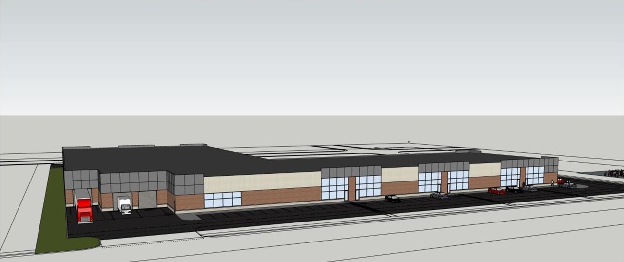 Rendering of building from page 9 of the file '2023-05-02 - Design Brief - D07-12-23-0051'