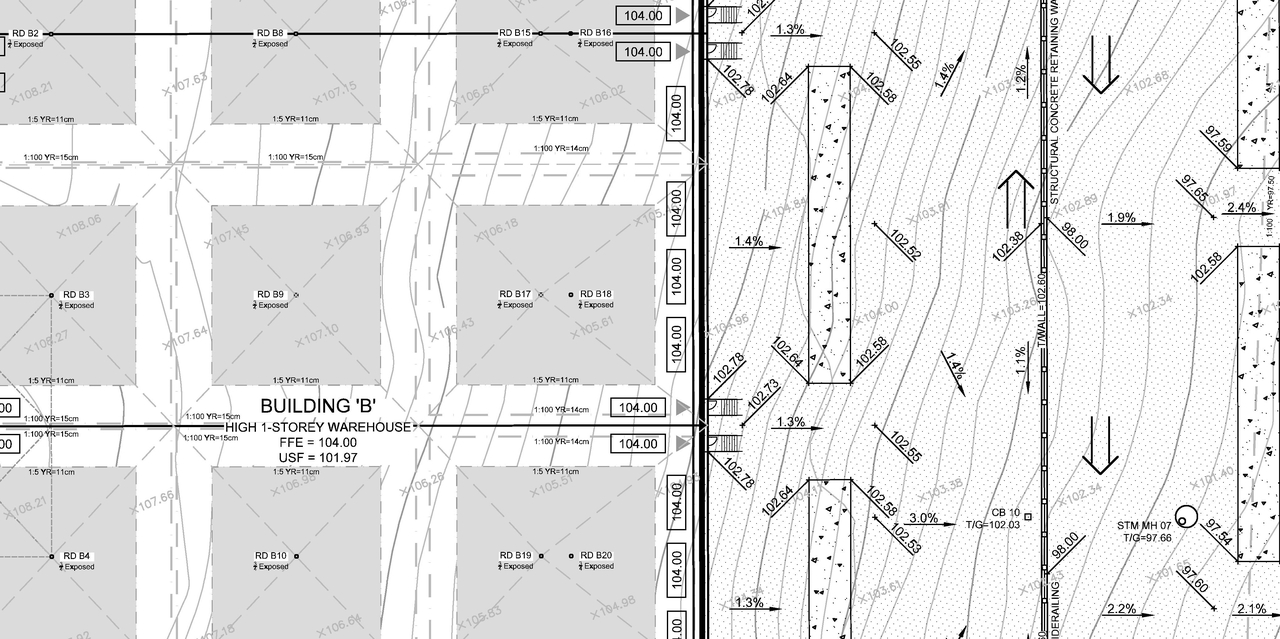 Construction site plan for project from page 12 of the file '2023-05-08 - Design Brief - D07-12-23-0054'