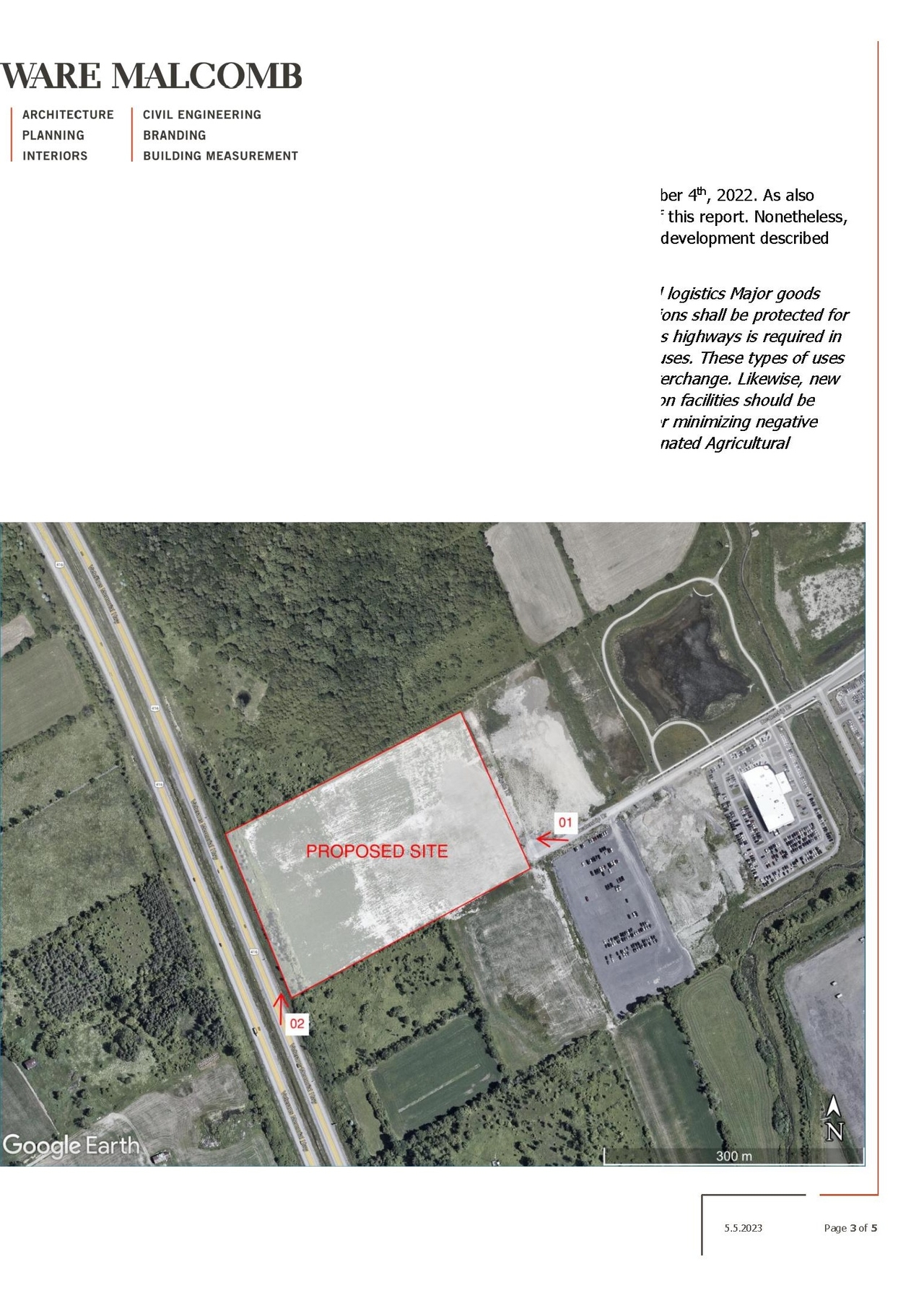 Construction site plan for project from page 3 of the file '2023-05-08 - Design Brief - D07-12-23-0054'
