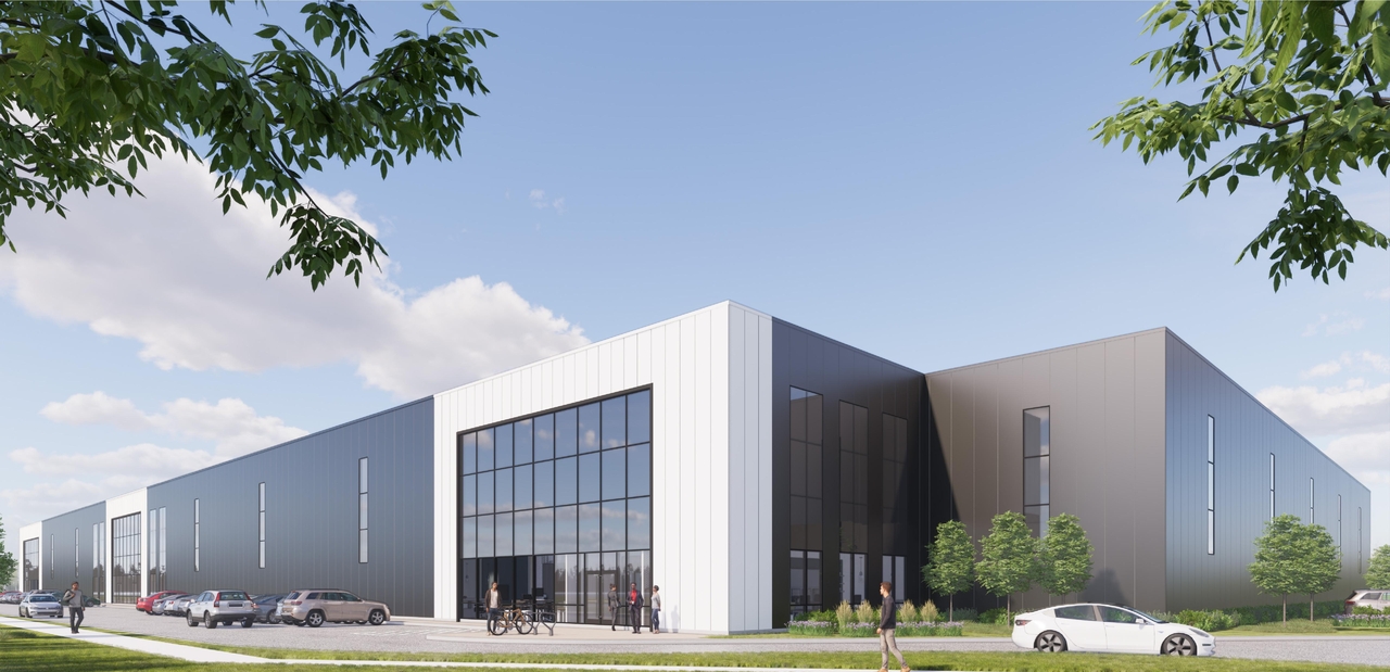 Rendering of building from page 7 of the file '2023-05-08 - Design Brief - D07-12-23-0054'