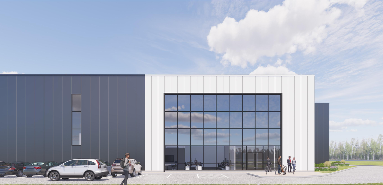 Rendering of building from page 8 of the file '2023-05-08 - Design Brief - D07-12-23-0054'