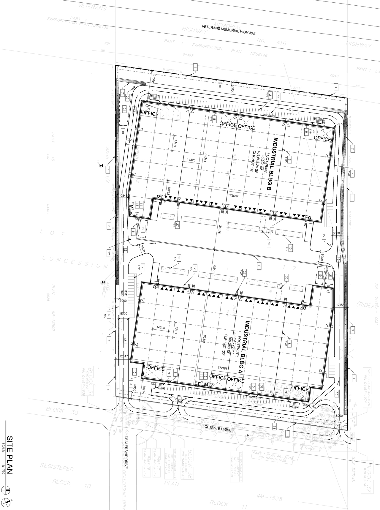 Construction site plan for project from page 9 of the file '2023-05-08 - Design Brief - D07-12-23-0054'