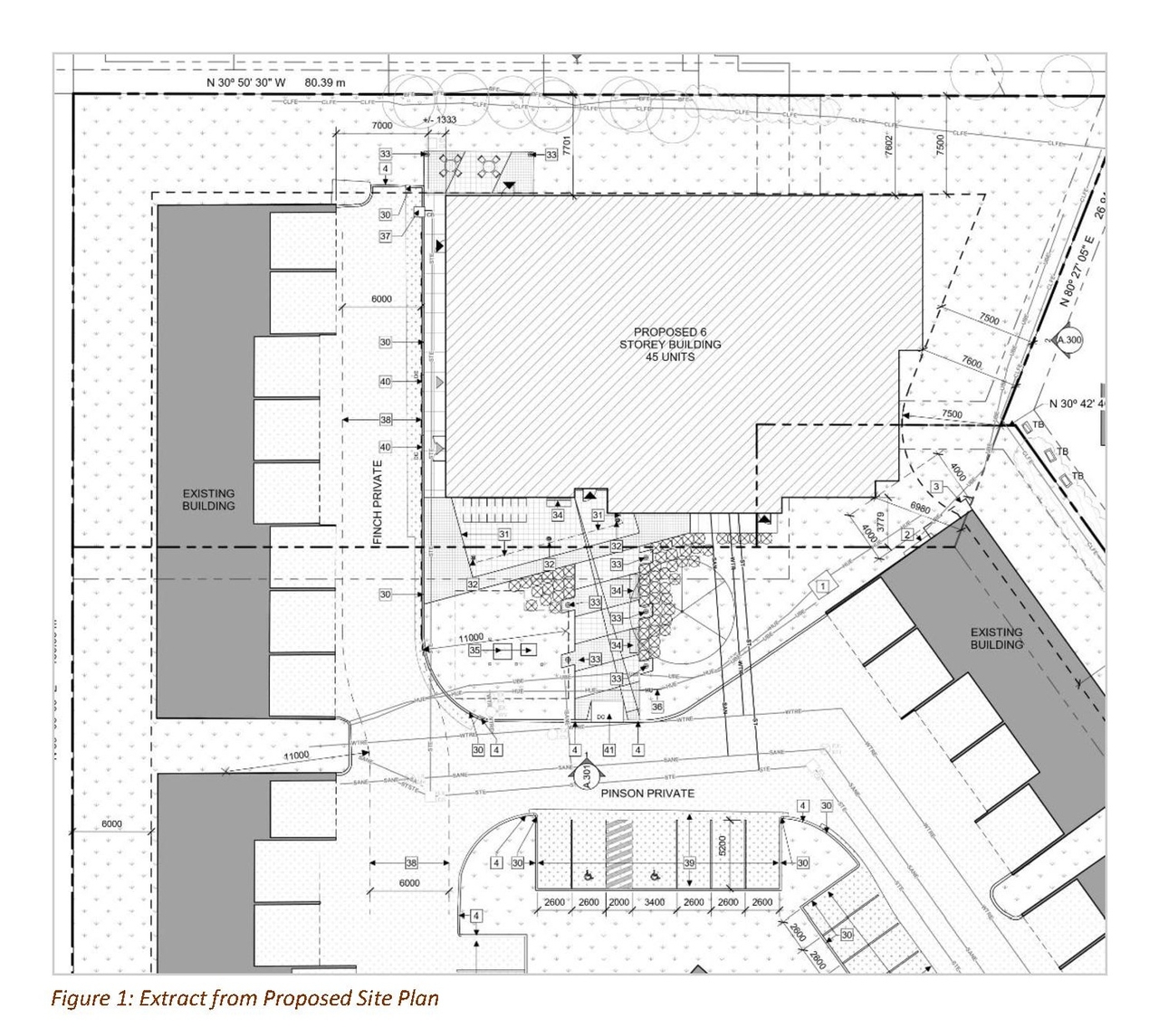 Construction site plan for project from page 5 of the file '2023-10-17 - Planning Rationale & Design Brief - D07-12-23-0063'