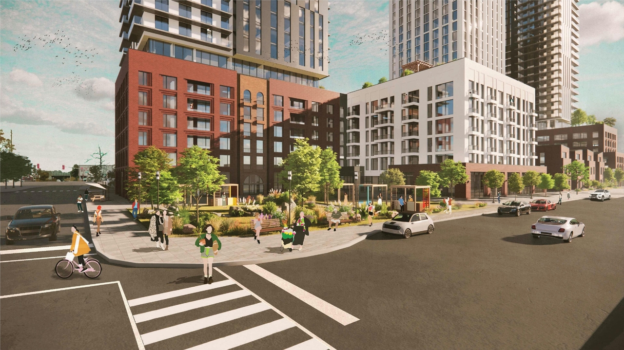 Rendering of building from page 14 of the file '2024-03-21 - Design Brief - D07-12-23-0067'