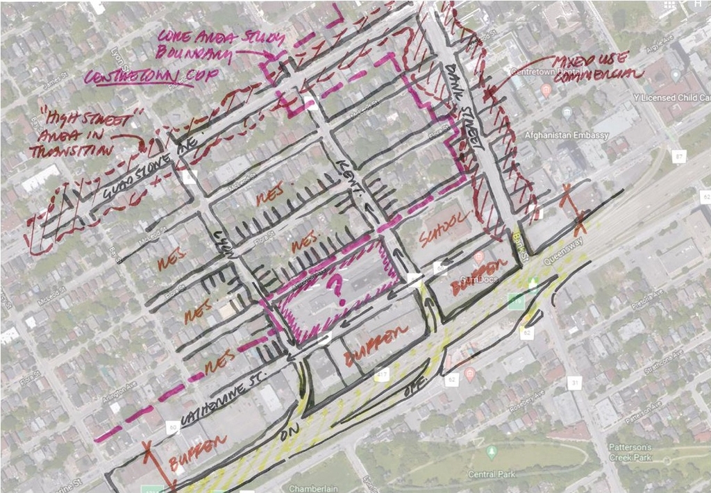 Construction site plan for project from page 3 of the file '2024-03-21 - Design Brief - D07-12-23-0067'